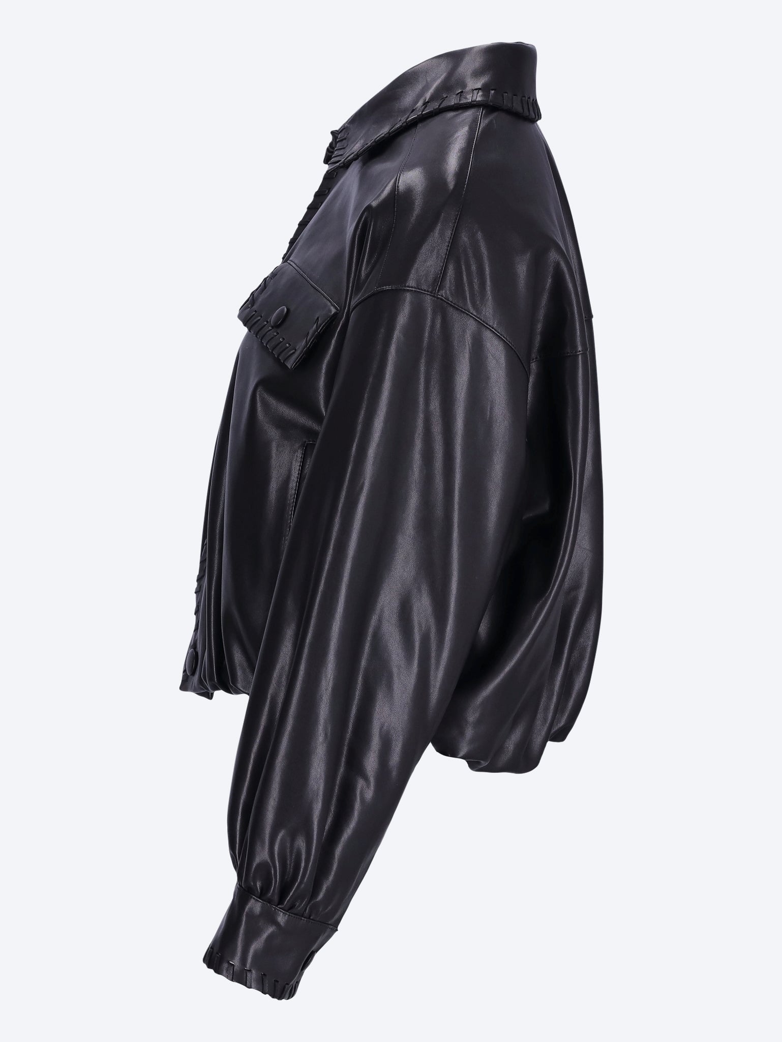 The leather bubble jacket 2