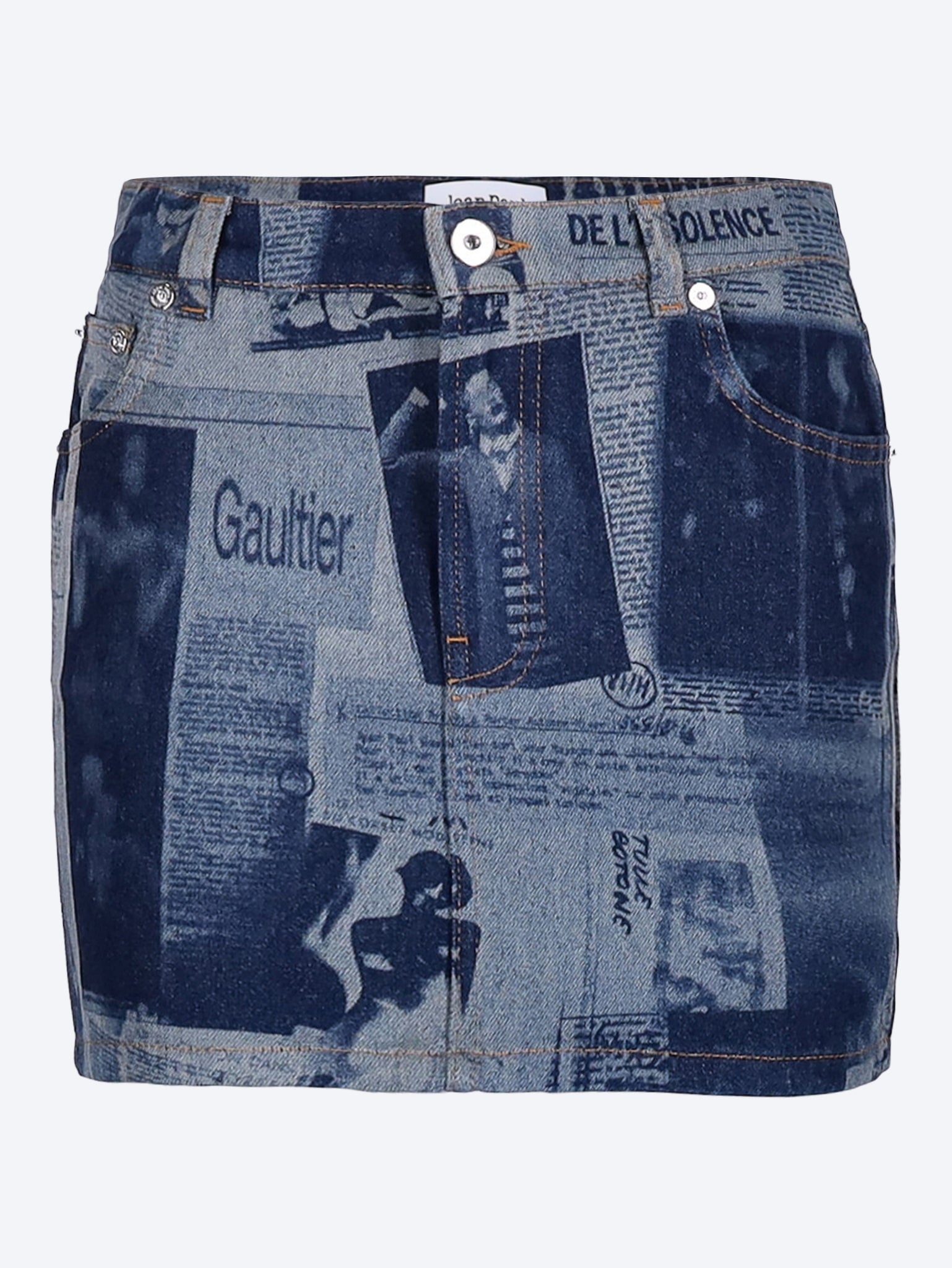 The newspaper printed mini skirt 1