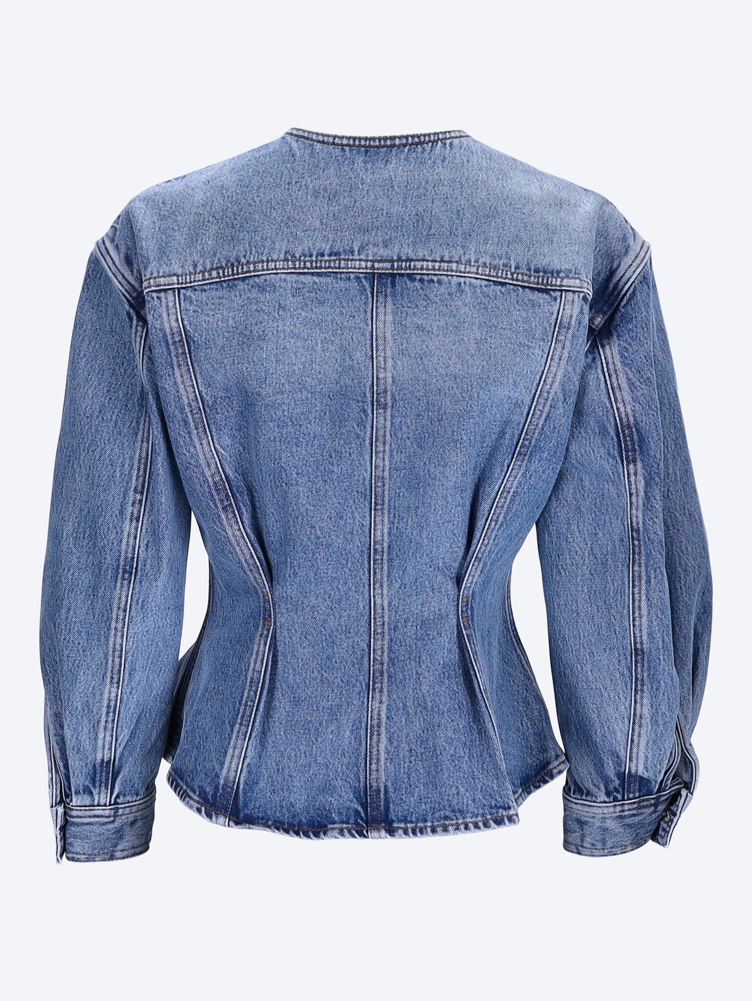The nipped collarless jacket 3