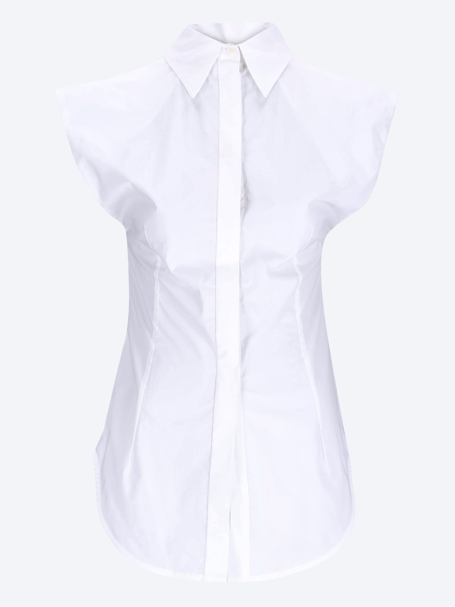 The pointy boobs sleeveless reversed shirt 1