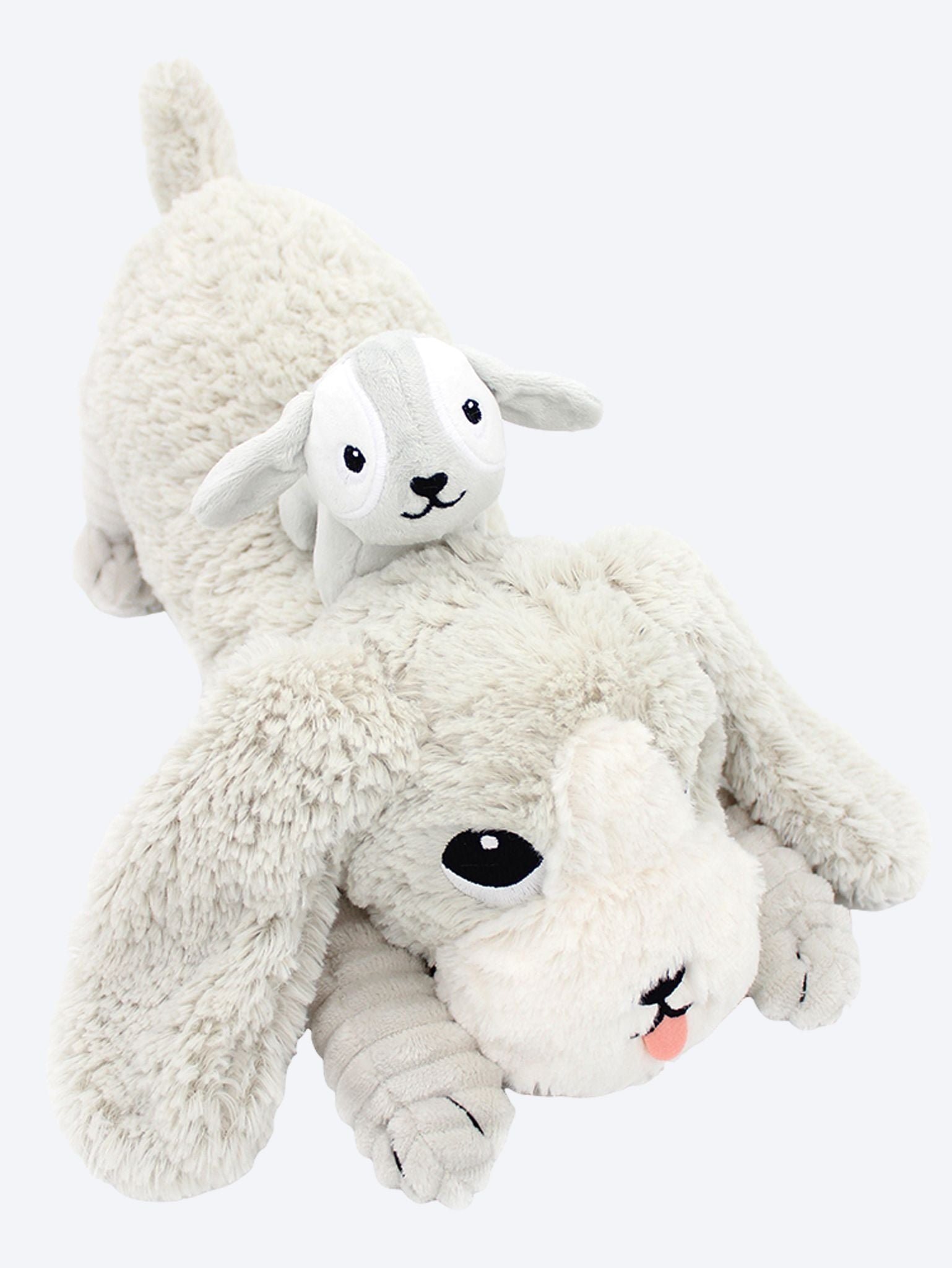 Toutou Chien Maman Et Bebe Gris Clair 1
