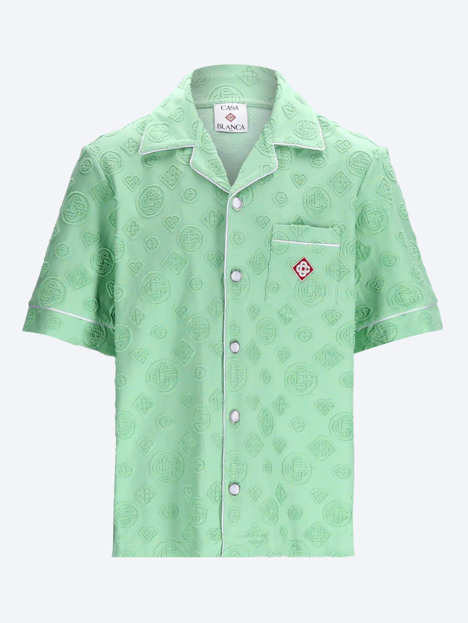 Towelling monogram shirt 1
