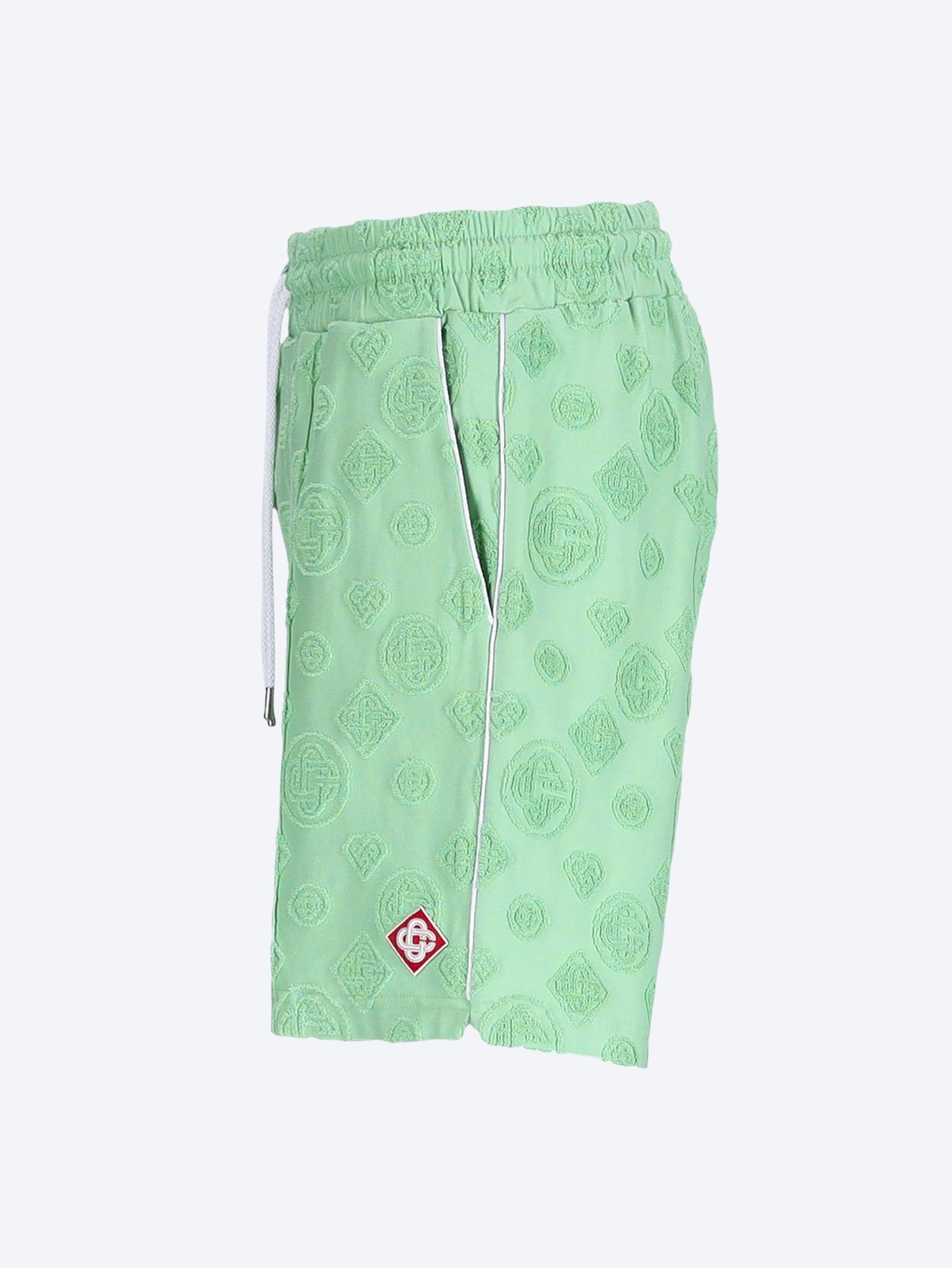 Towelling monogram shorts 2