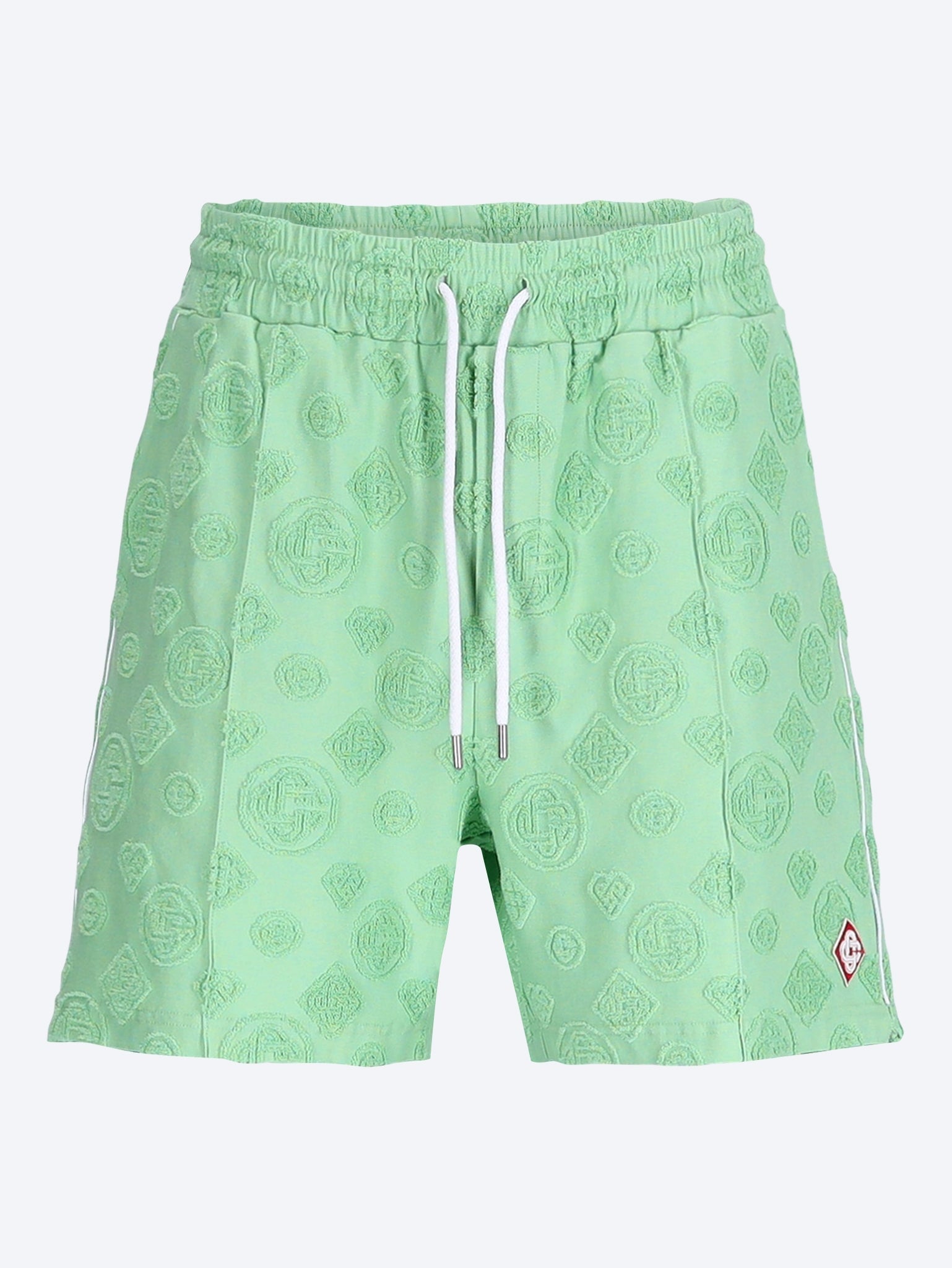 Towelling monogram shorts 1