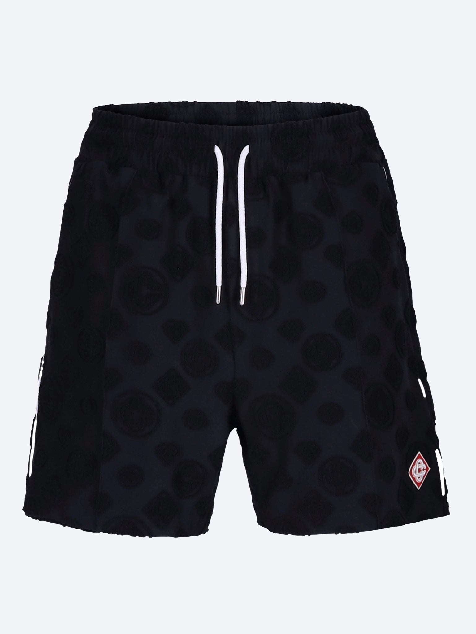 Towelling monogram shorts 1
