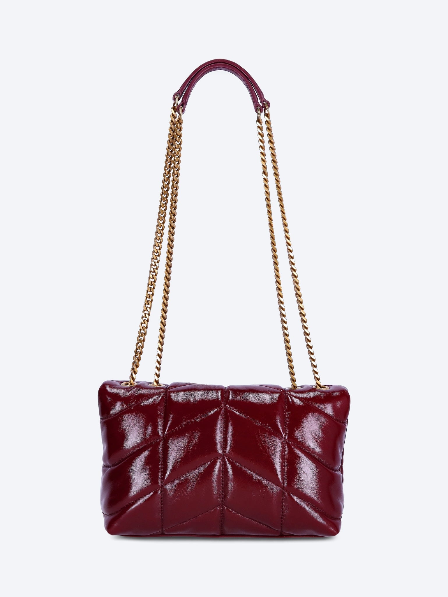 Toy puffer shiny leather shoulder bag 4