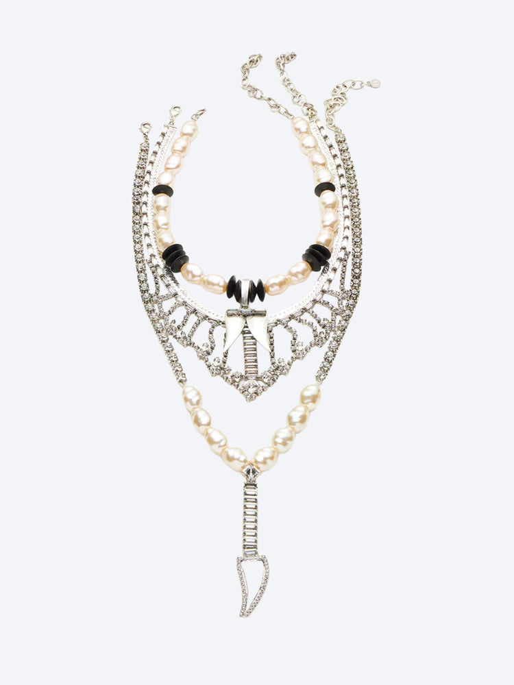Trio necklace siver plated 1