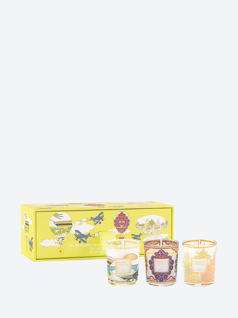 Trio travel candles my first baobab rio-mexico-mia 1