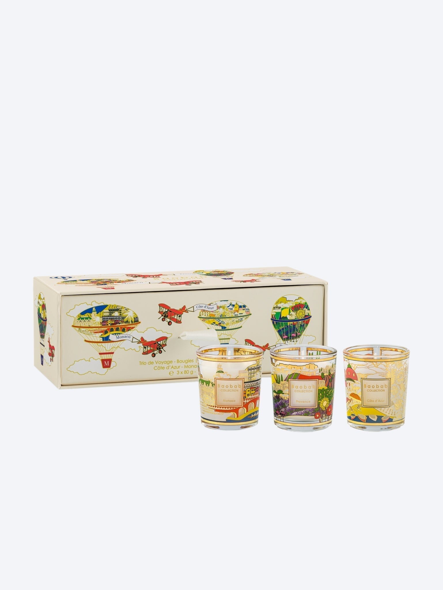 Trio travel candles provence-monaco-cote d'azur 1