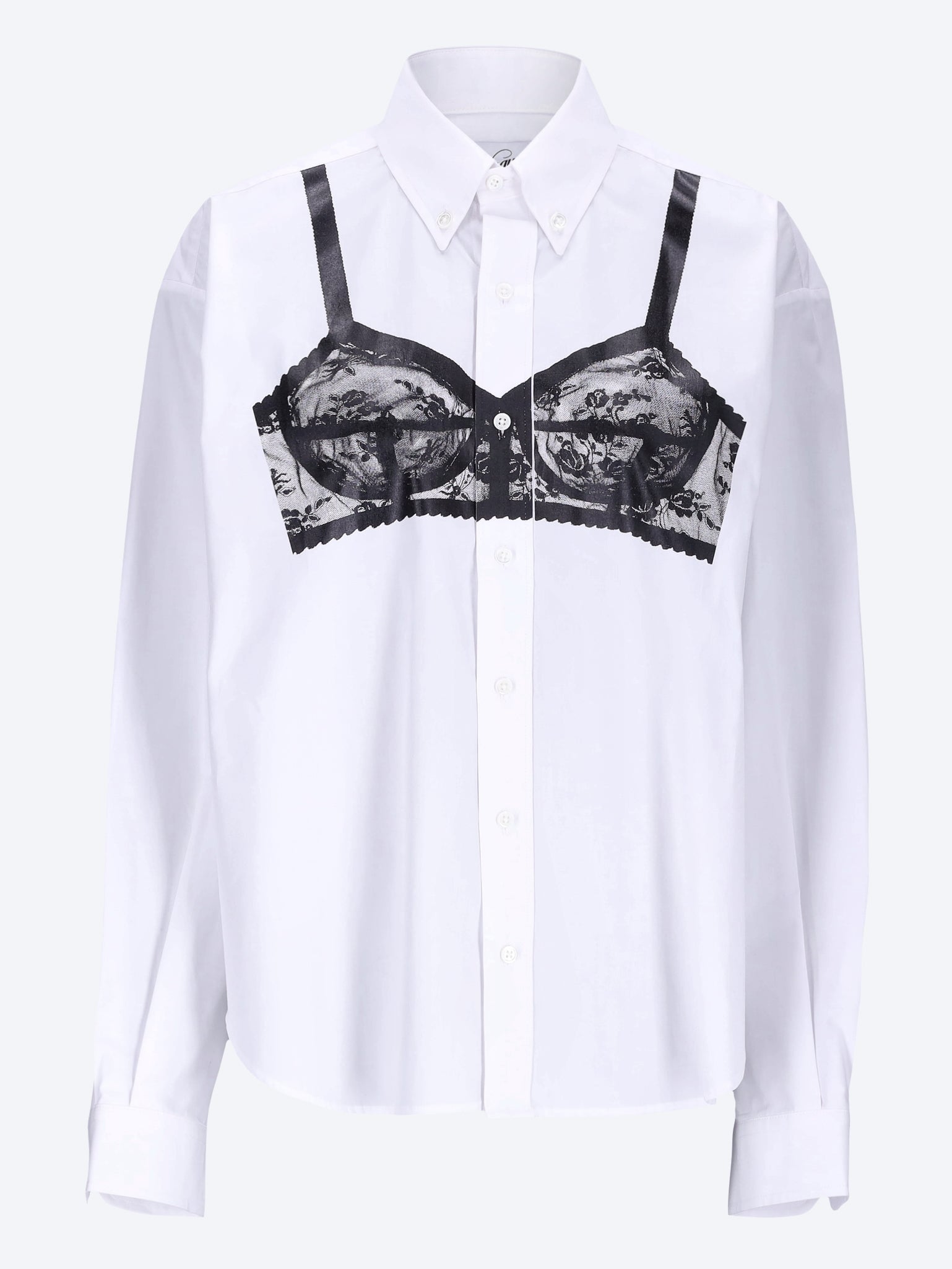 Trompe l'oeil button down shirt 1