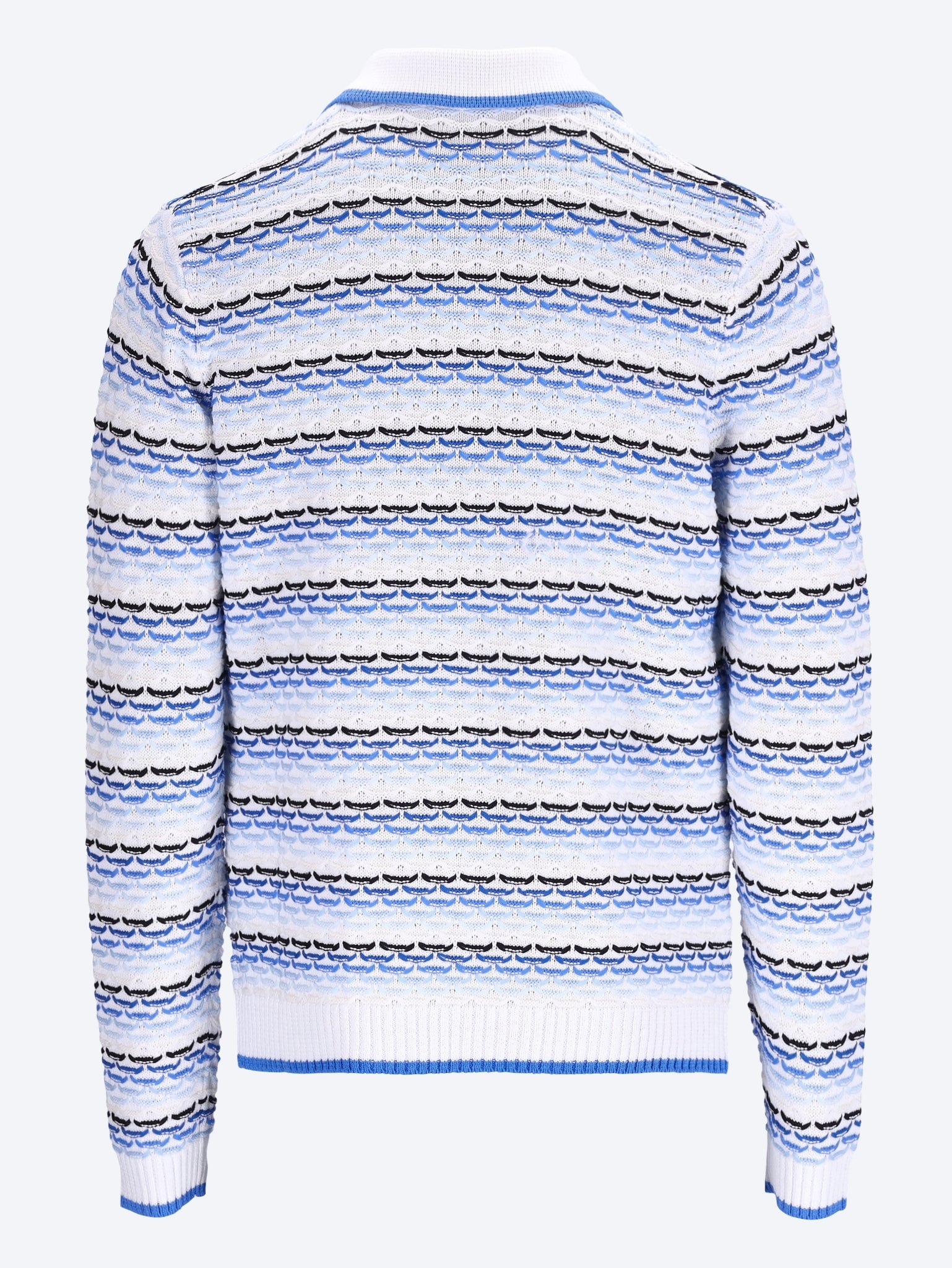 Tuck stitch long sleeve polo 3
