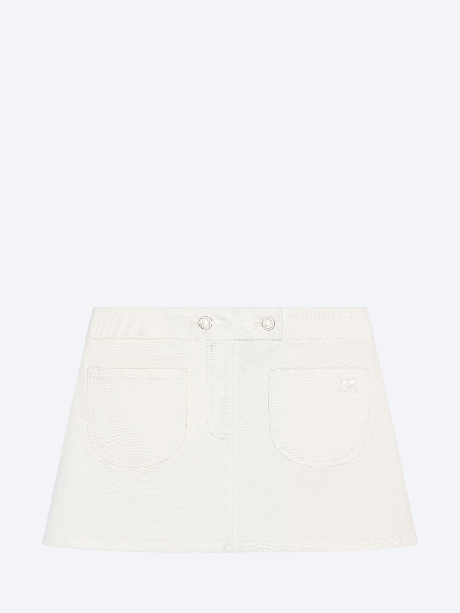 Minirock aus Denim mit zwei Taschen 1