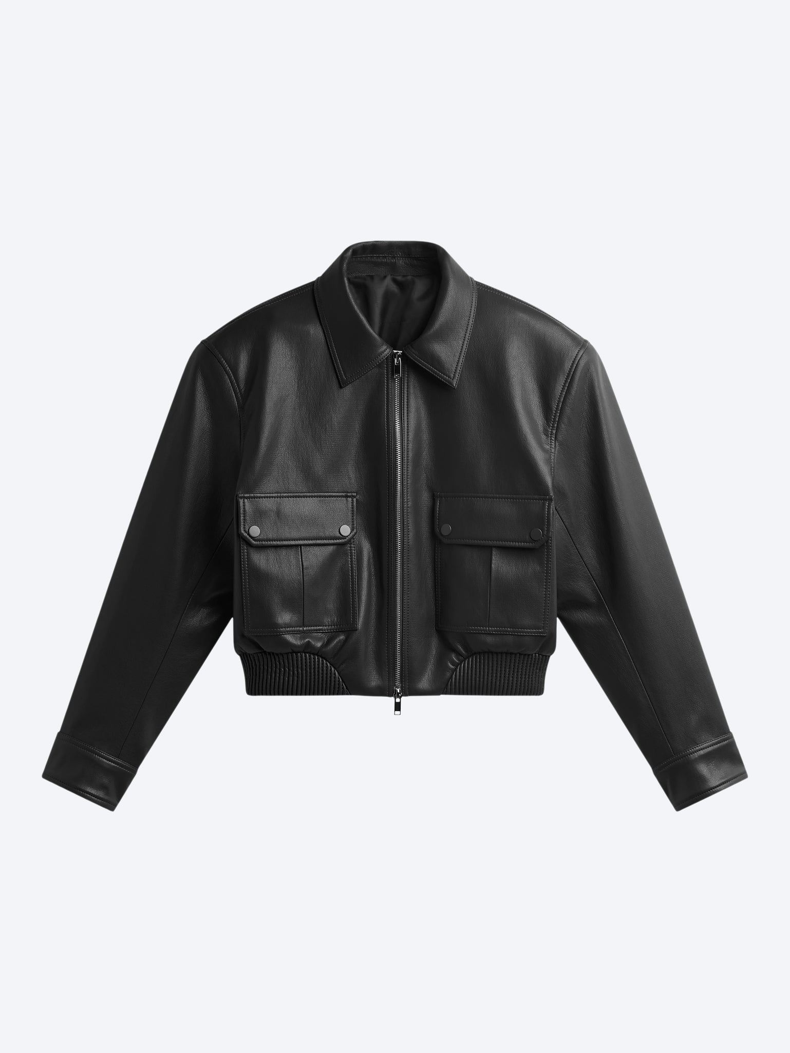 Wattierte Jacke aus Val-Kunstleder 1