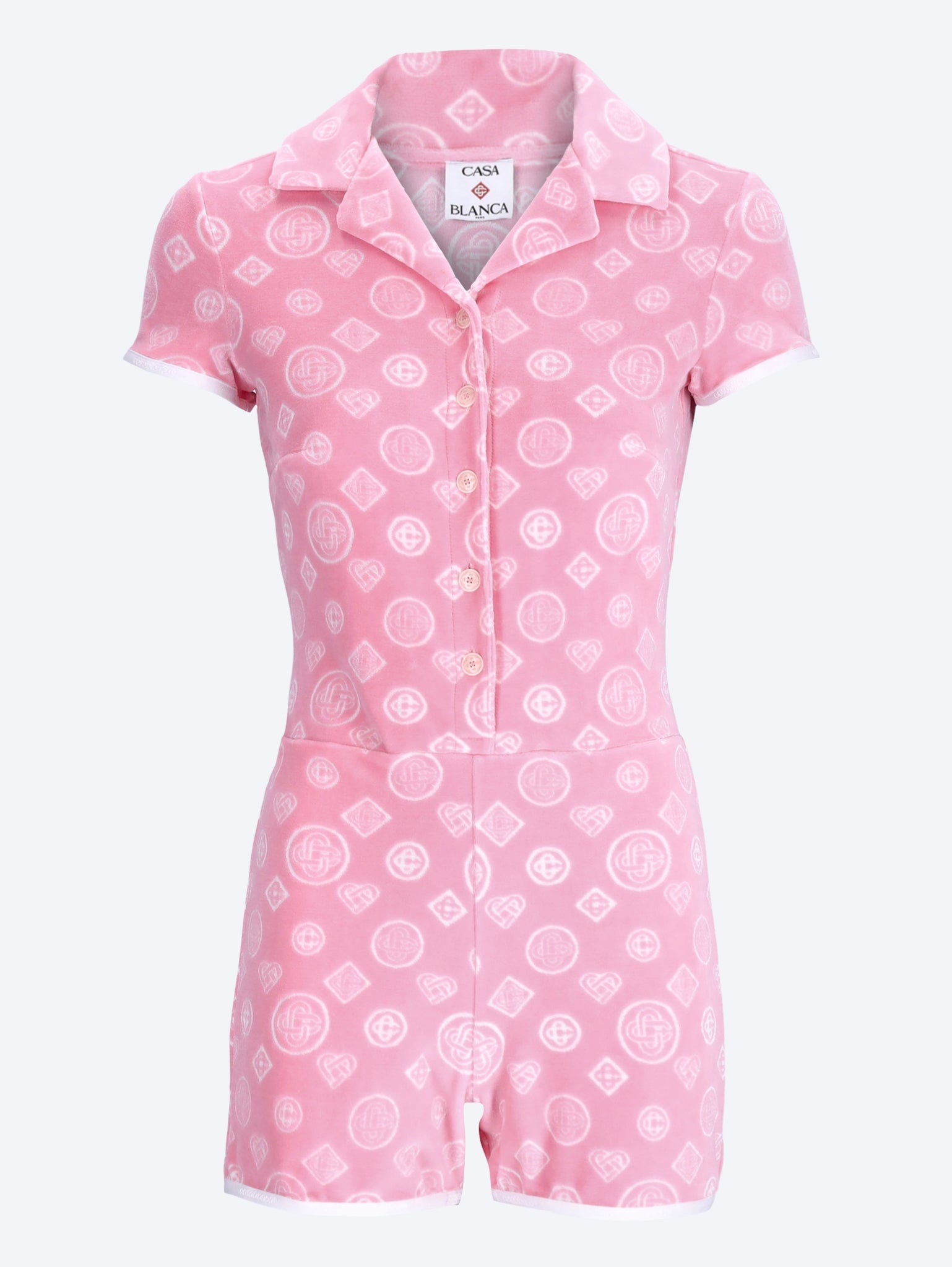 Velour monogram playsuit 1