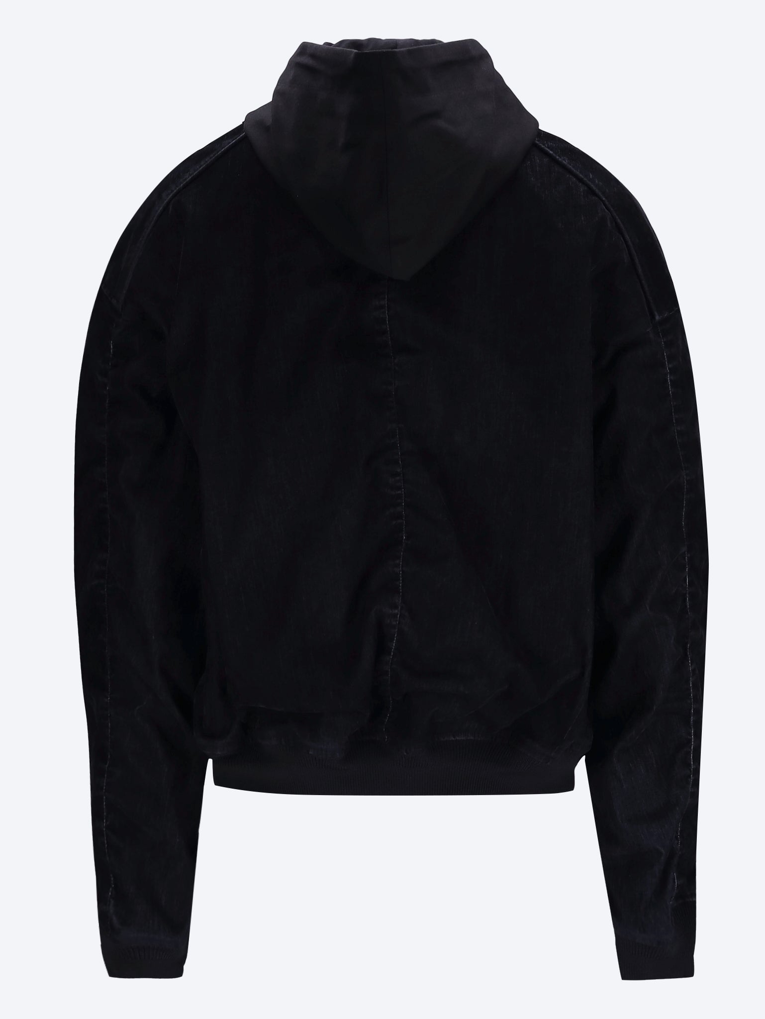 Velvet denim hood detachable ma-1 jacket 3