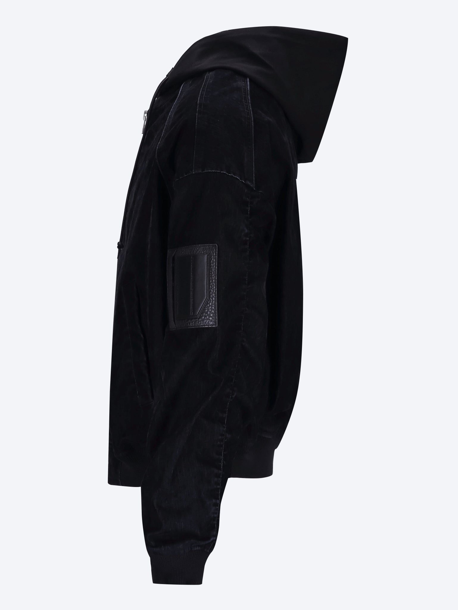 Velvet denim hood detachable ma-1 jacket 2