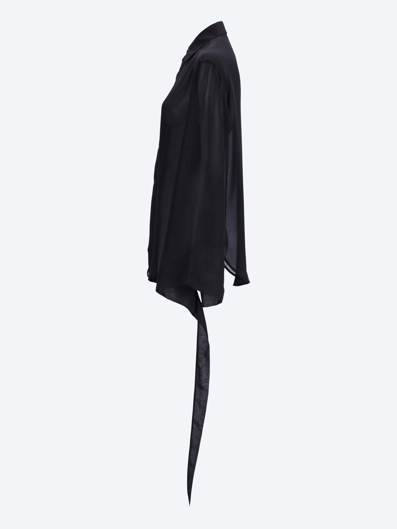 Verlin sheer chiffon tie cuff shirt 2