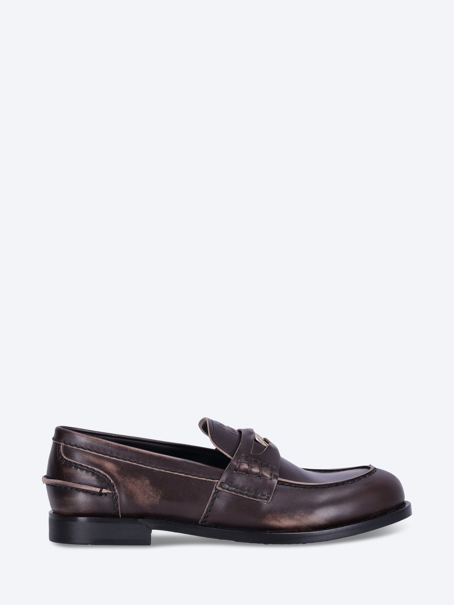 Mocassins Penny en cuir effet vintage 1