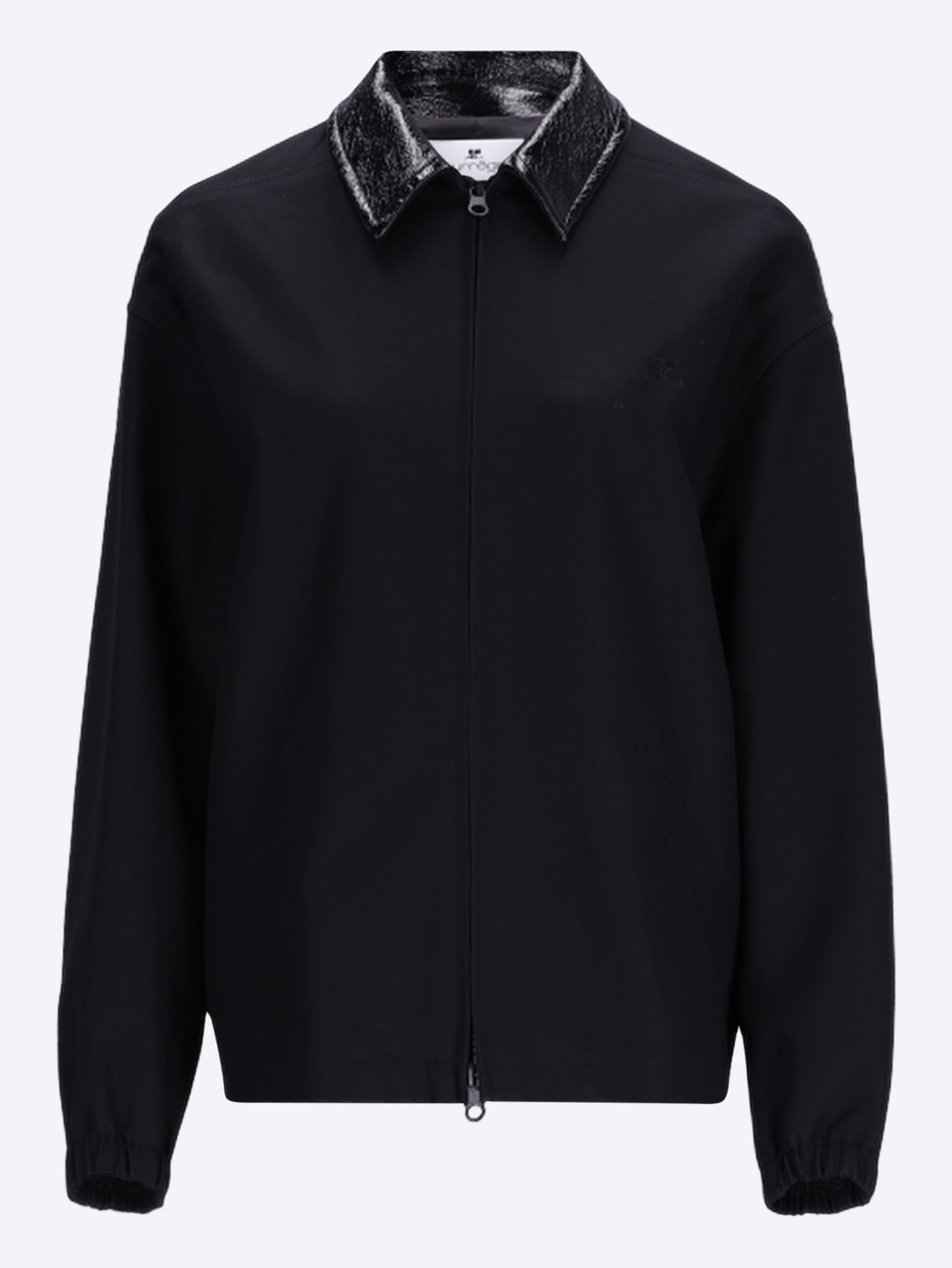 Veste en toile ctn à col en vinyle 1