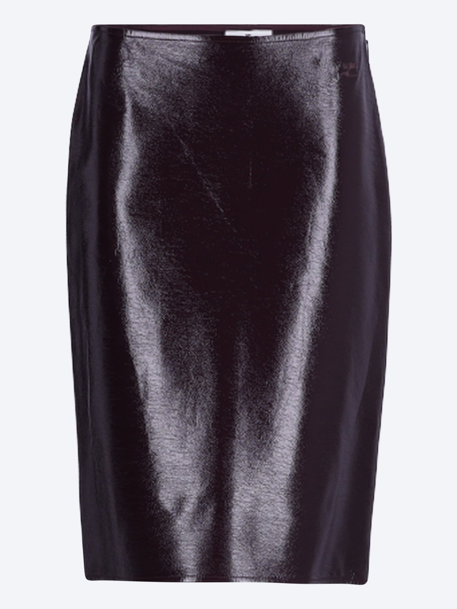 Vinyl knee-length skirt 1