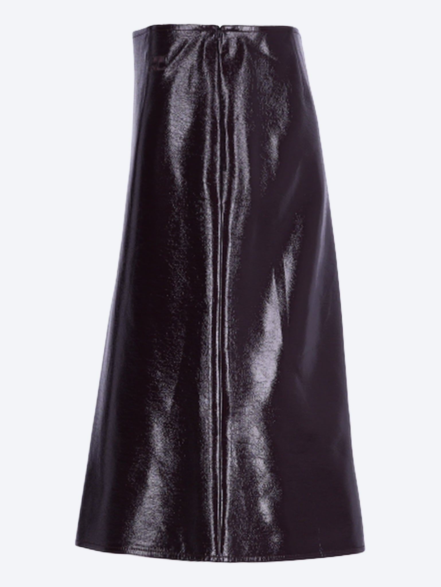 Vinyl knee-length skirt 2