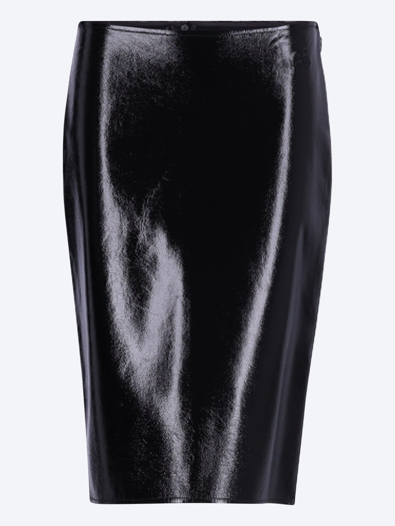 Vinyl knee-length skirt 1