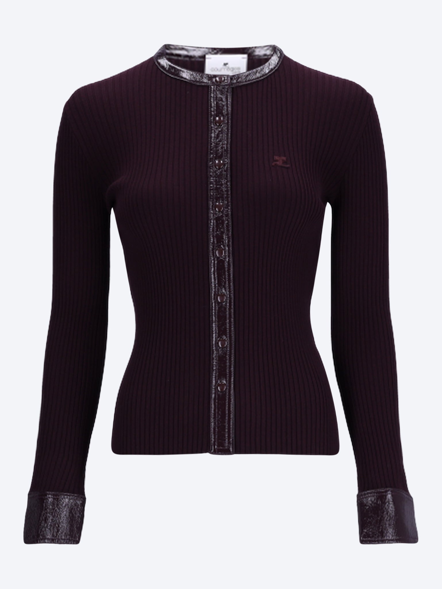 Vinyl rib cardigan 1