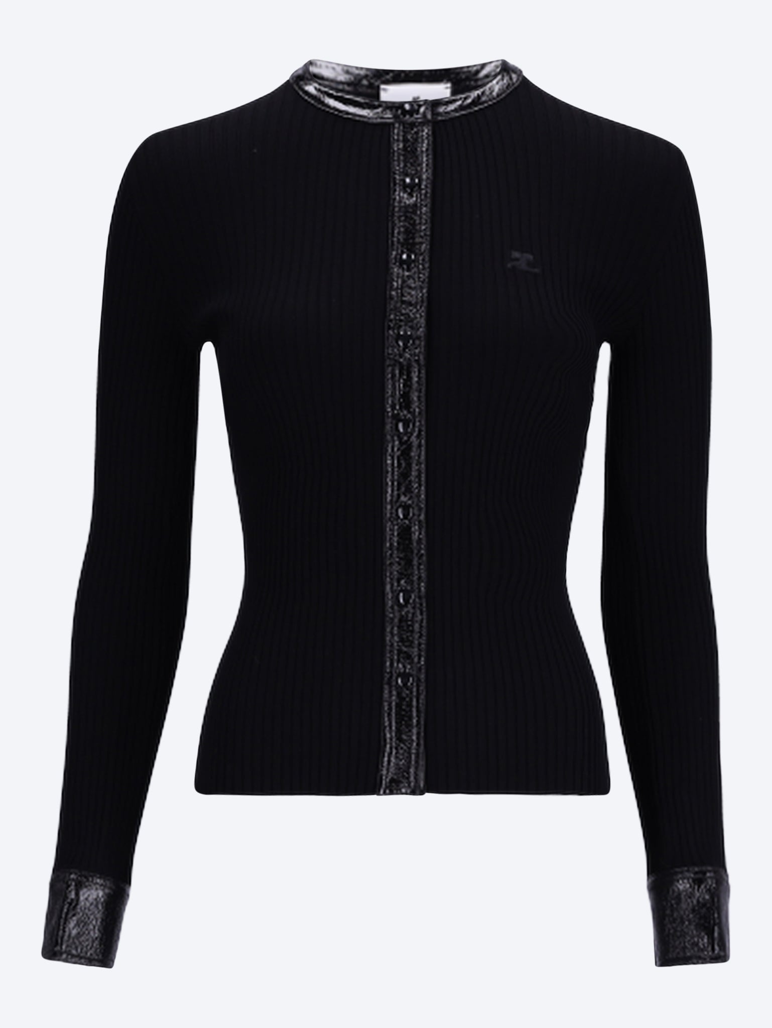 Vinyl rib cardigan 1