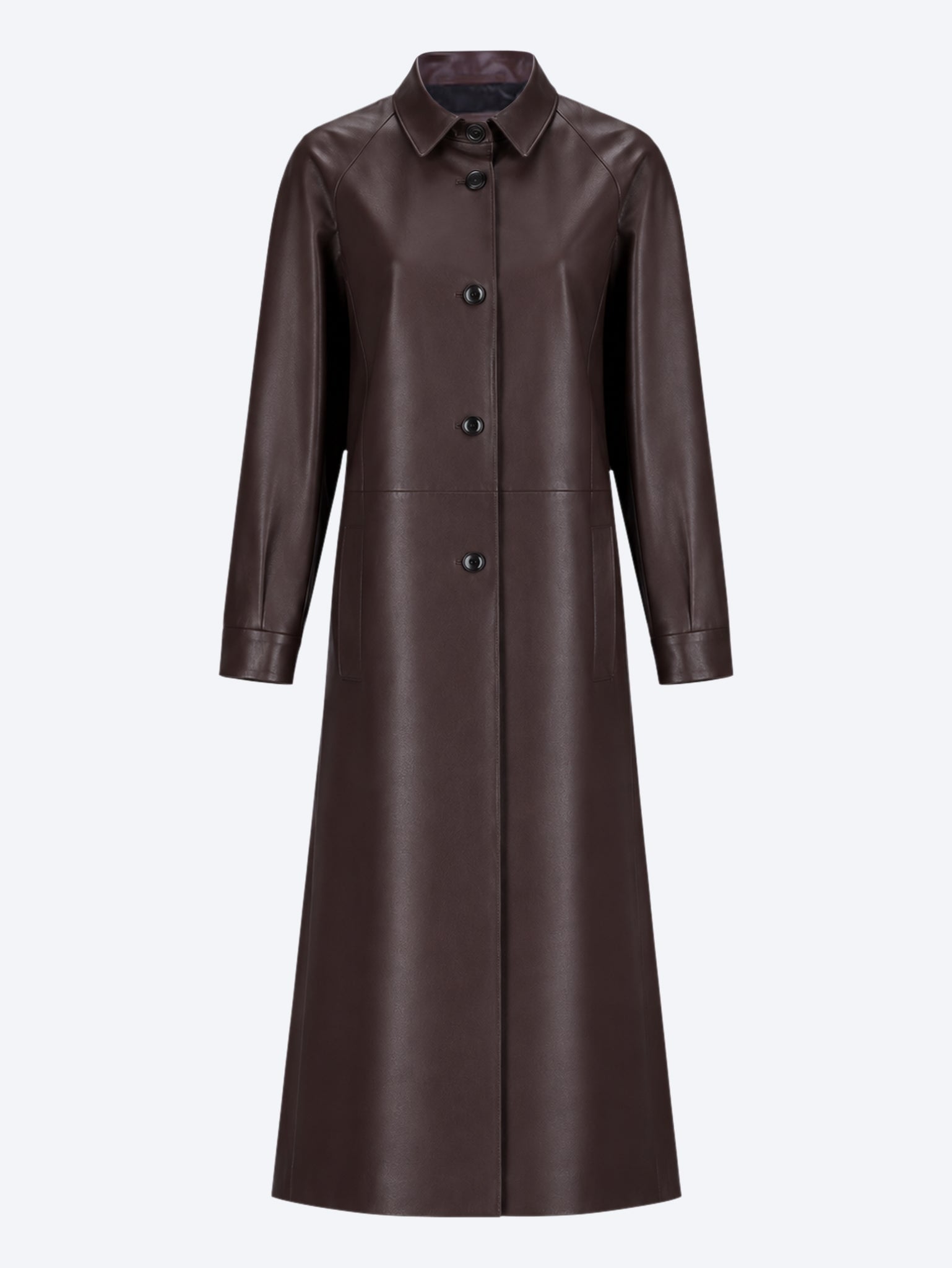 Manteau en cuir Vitello (sans reptile) 1
