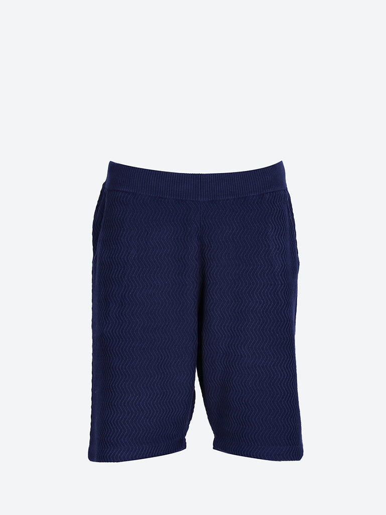 Wave cable knit shorts 1