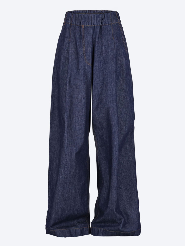 Wide leg elasticated pants 1