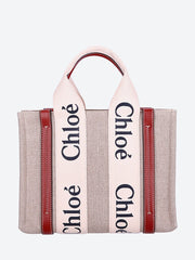 Woody linen small tote bag ref: