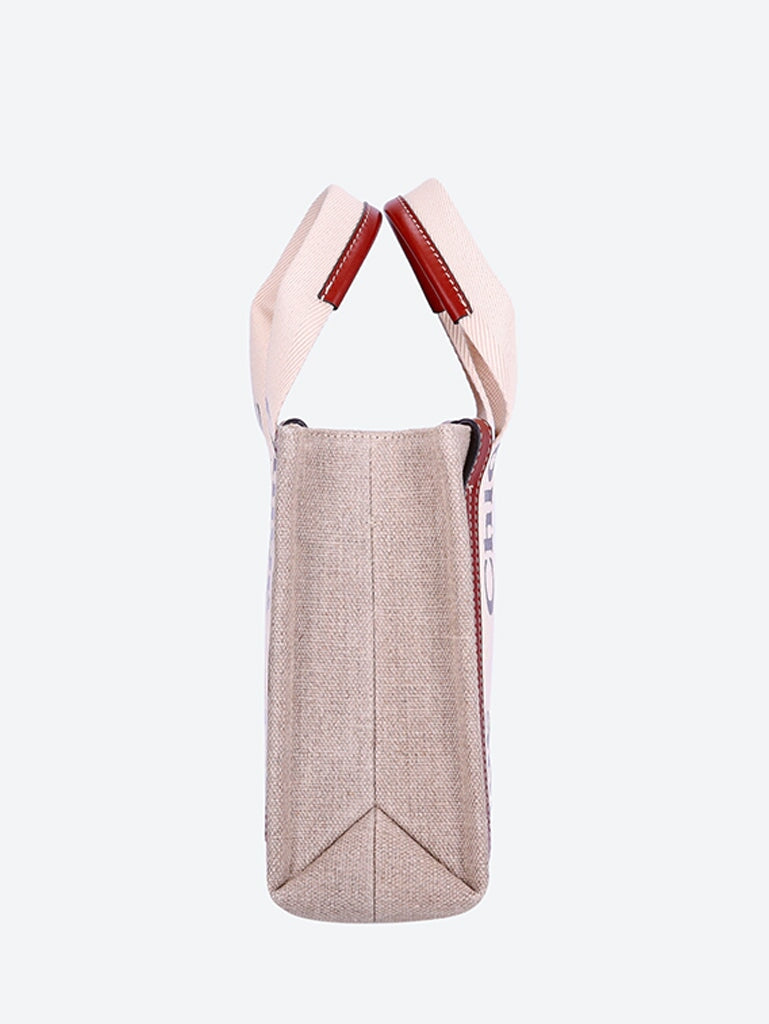 Woody linen small tote bag 3