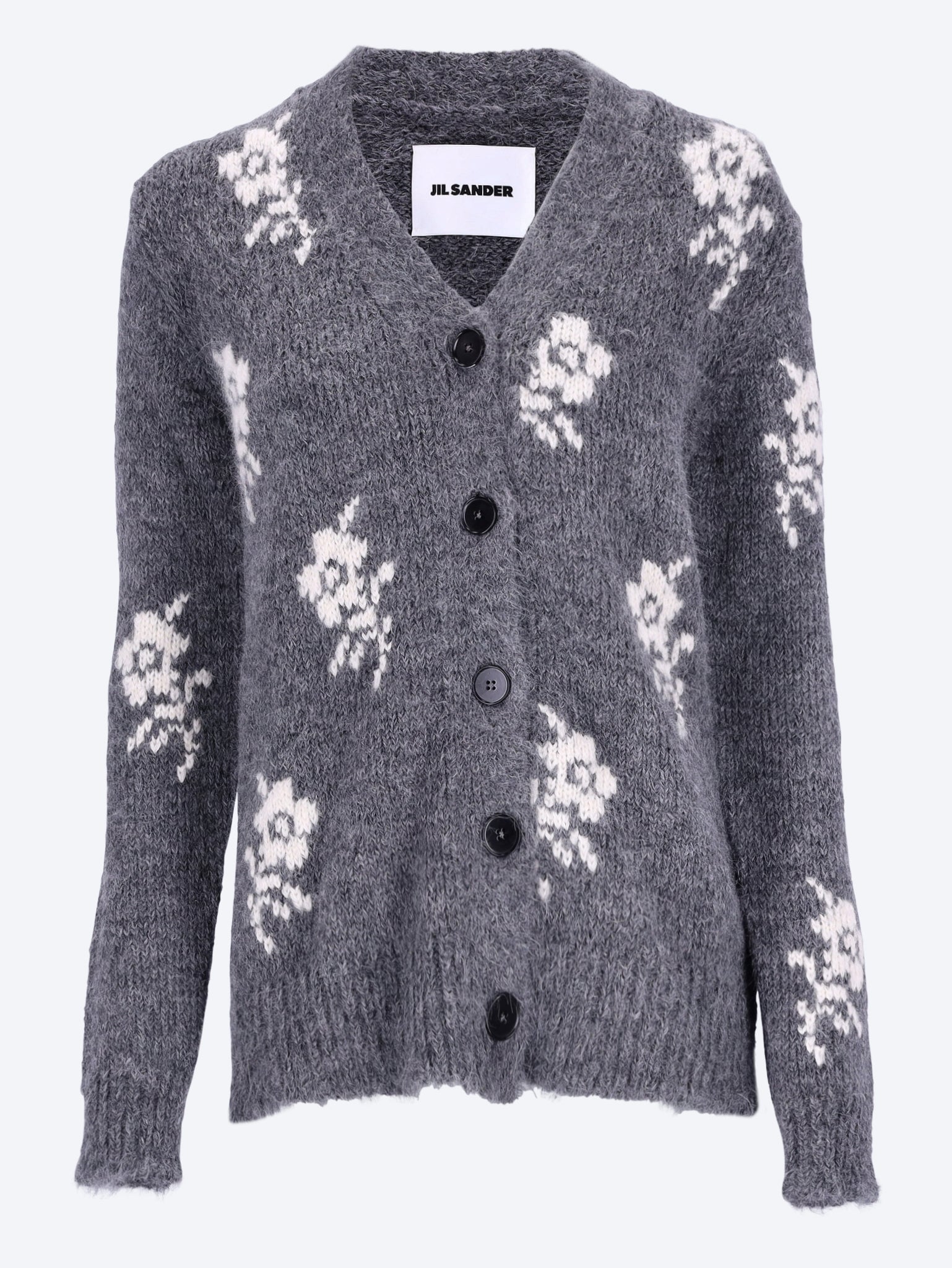 Wool alpaca v-neck cardigan 1