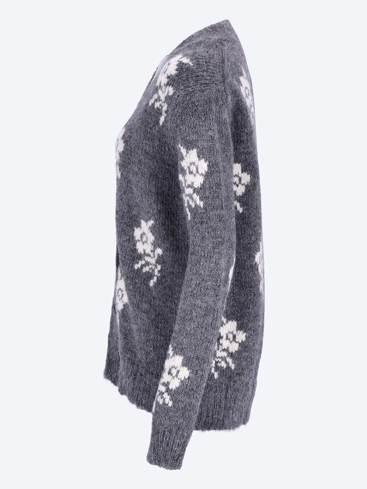 Wool alpaca v-neck cardigan 2