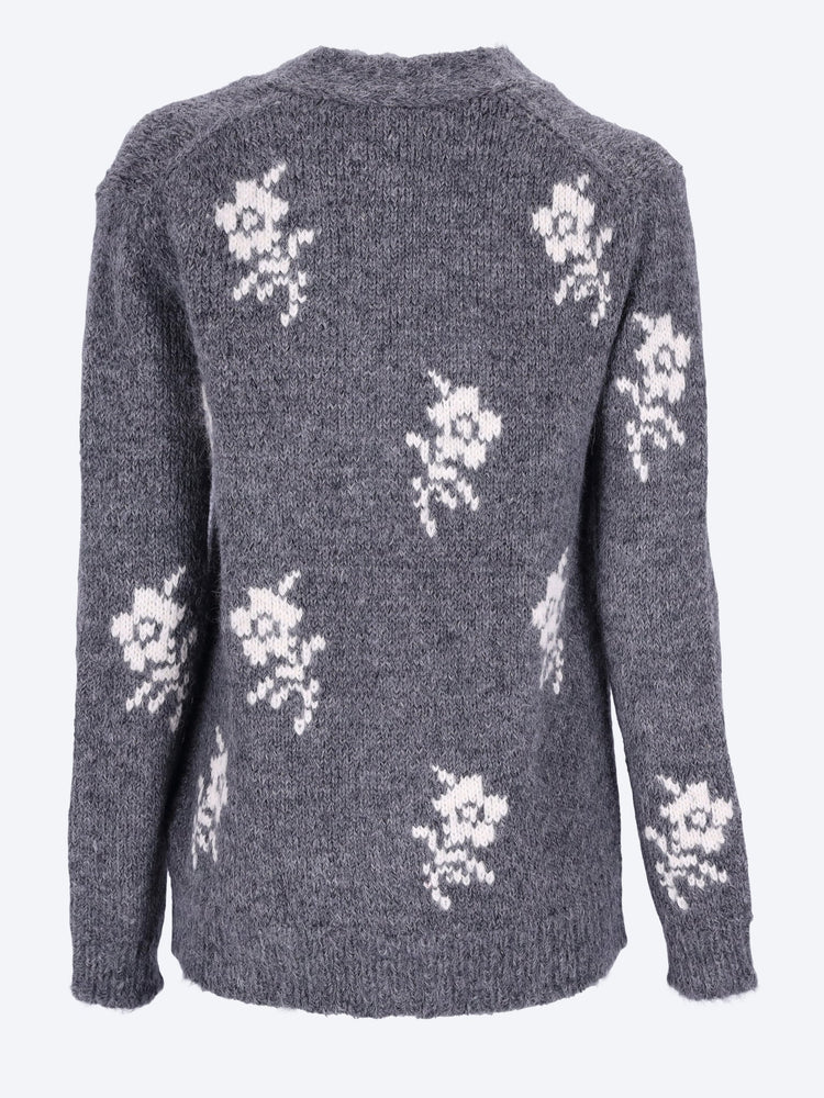 Wool alpaca v-neck cardigan 3