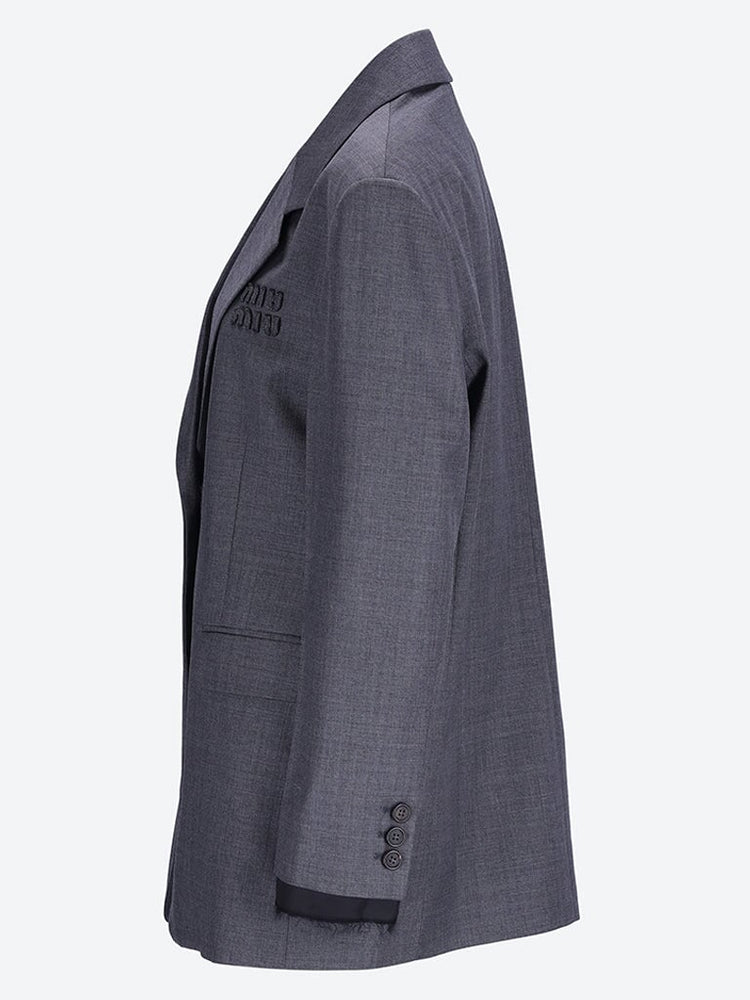 Single-breasted Prince of Wales check grisaille jacket 2