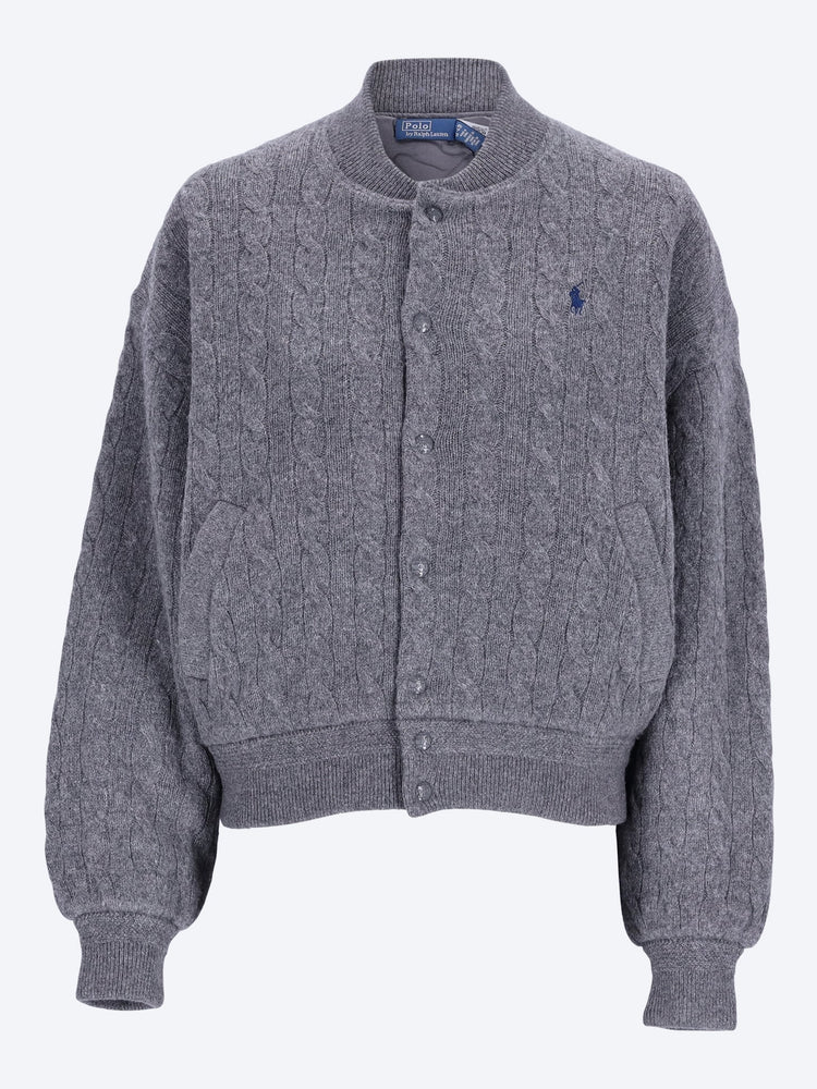 Wool cashmere bomber jacket 1