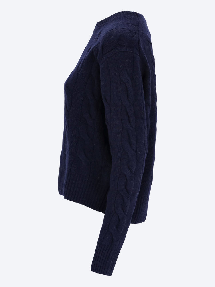 Wool cashmere crewneck sweater 2