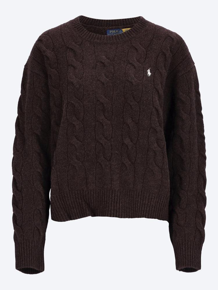 Wool cashmere crewneck sweater 1