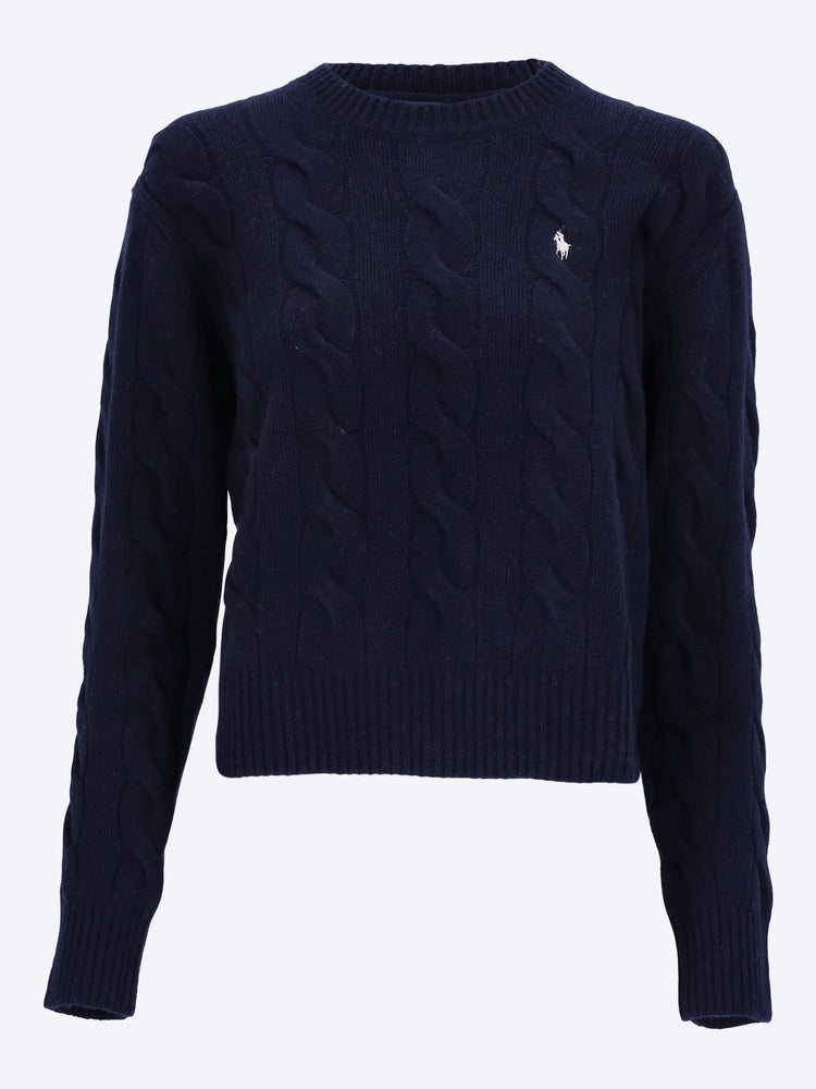 Wool cashmere crewneck sweater 1