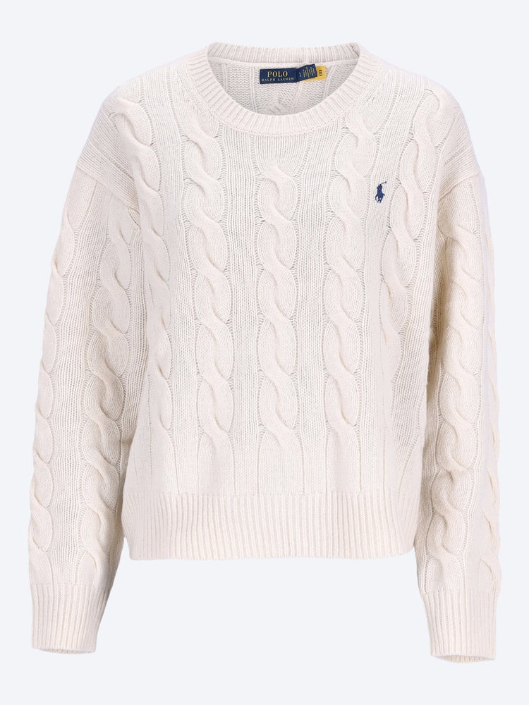 Wool cashmere crewneck sweater 1