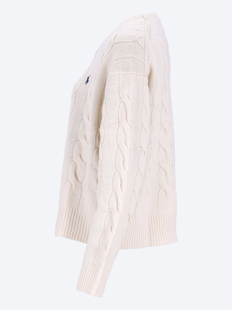 Wool cashmere crewneck sweater 2
