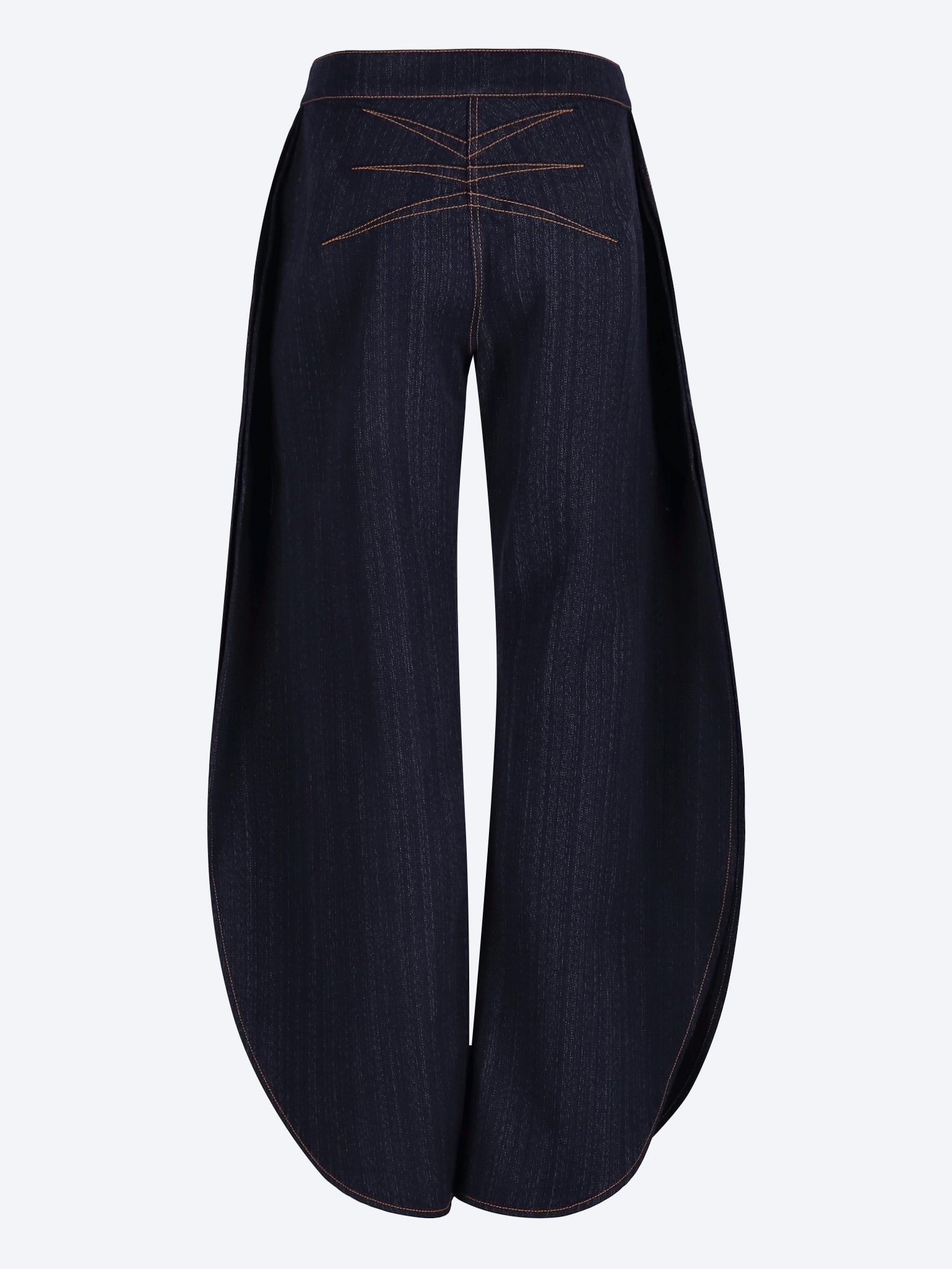 Wool denim petal pants 3