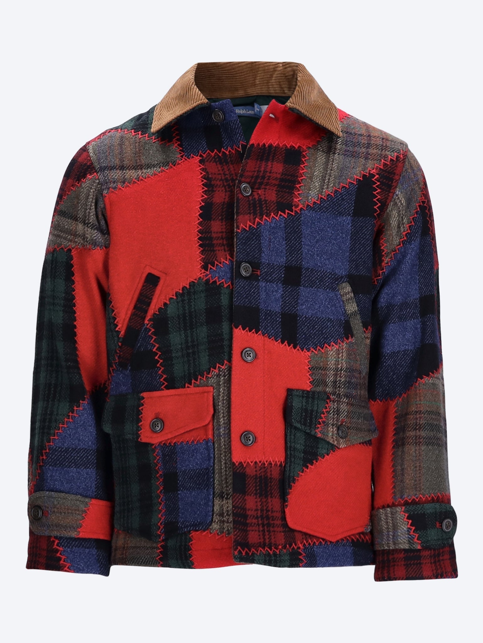 Wool patchwork woven coat 1