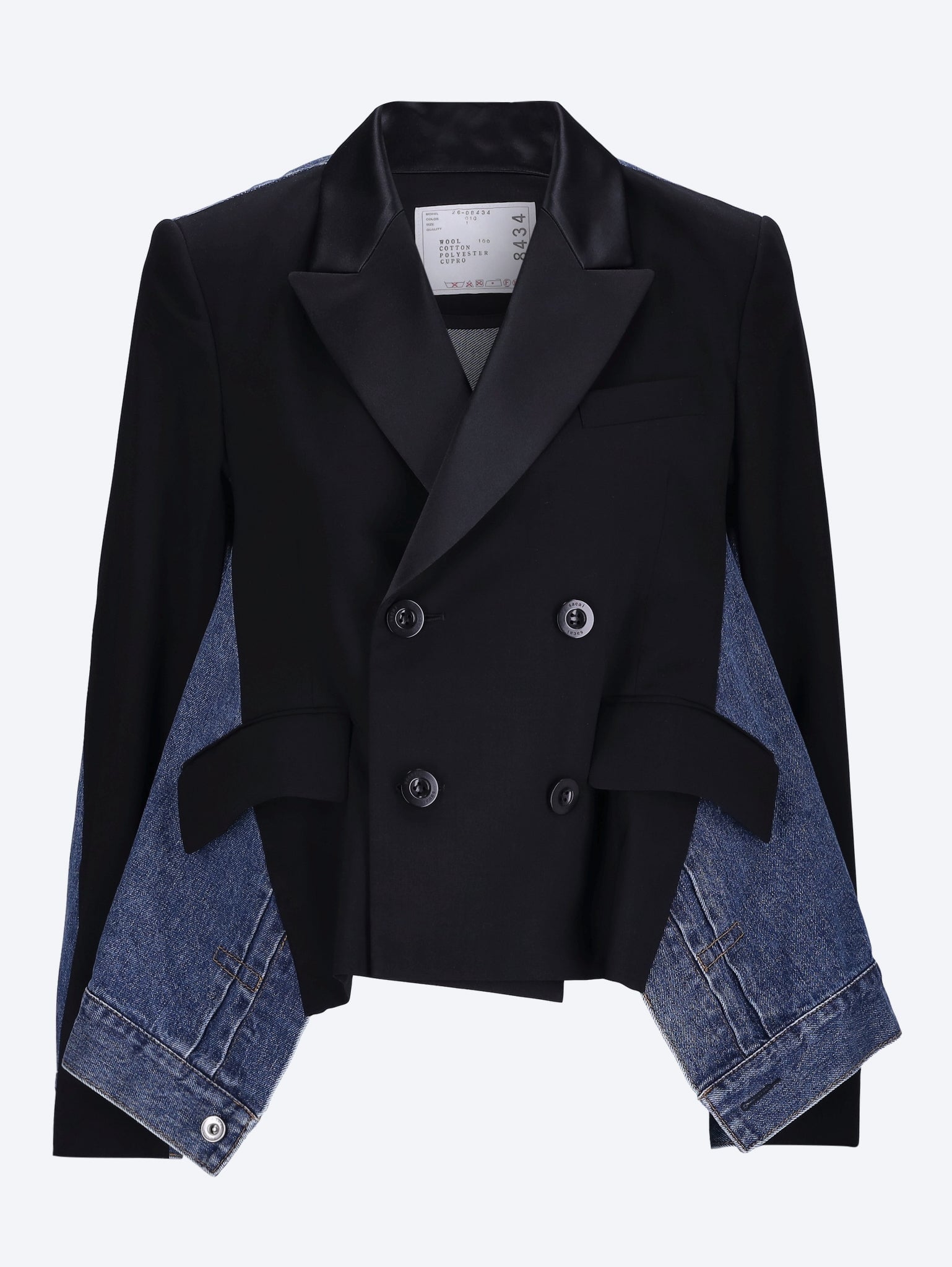 Wool suiting x denim jacket 1