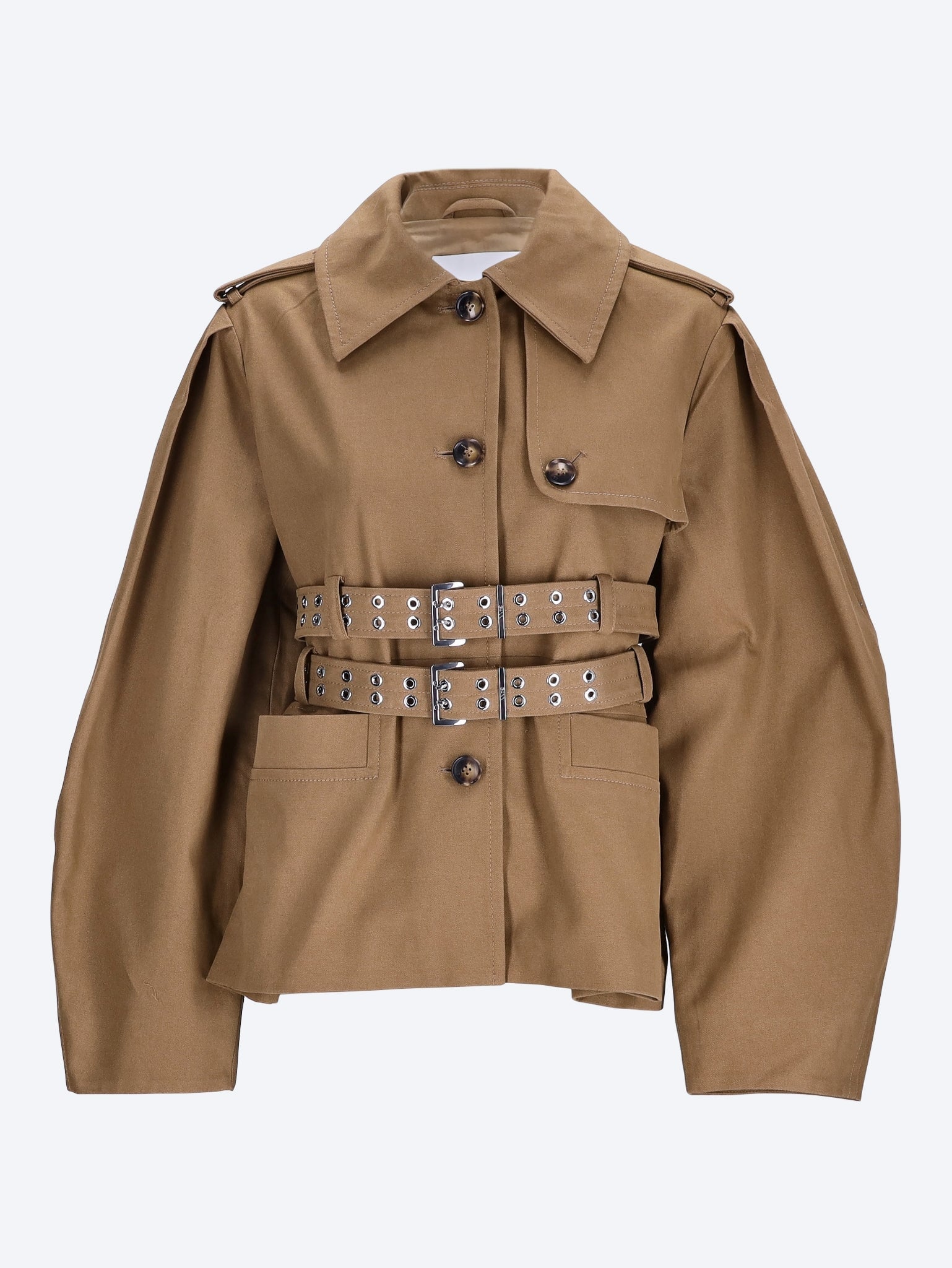 Workwear canvas short peplum jacket 1