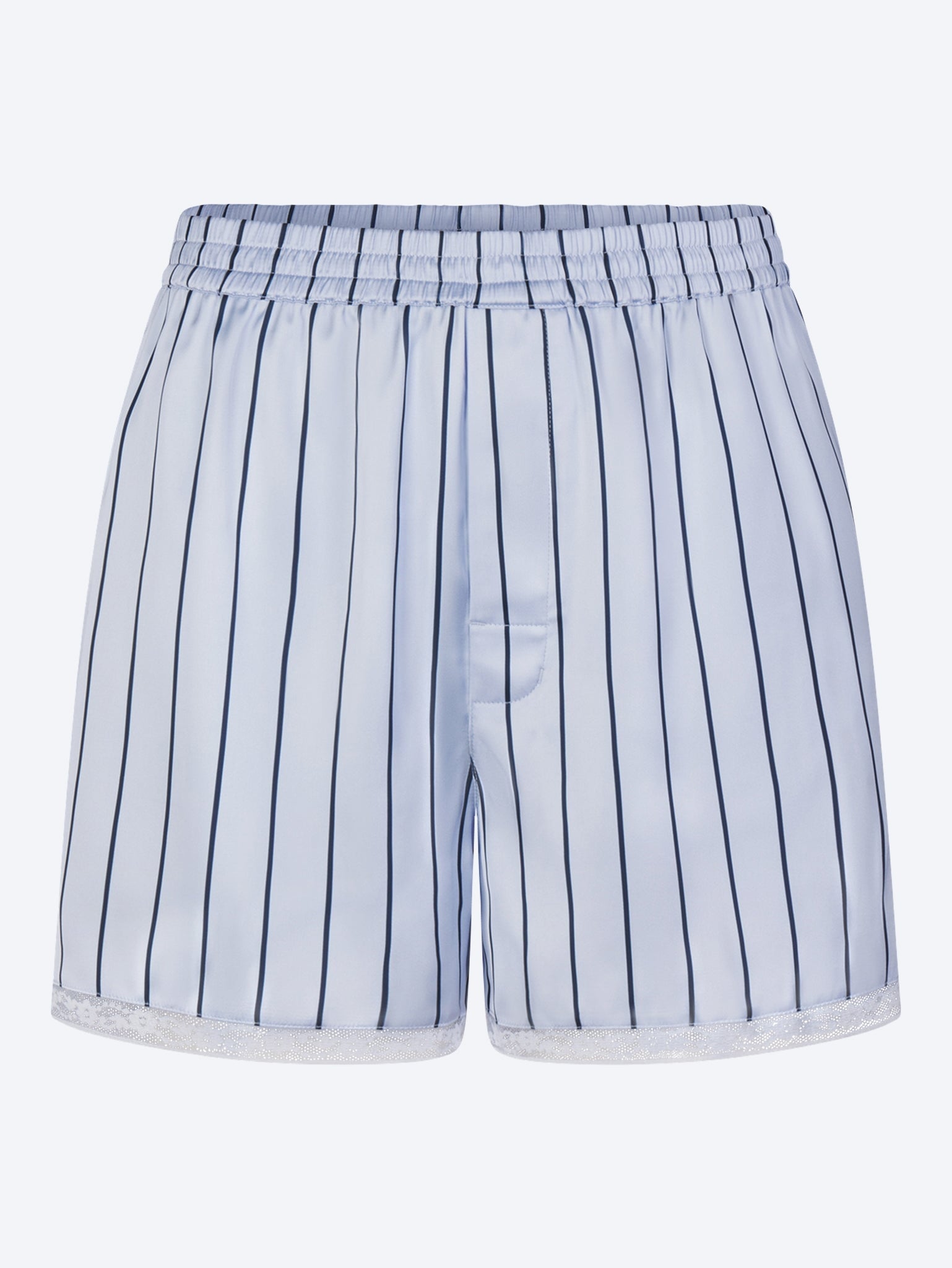 Woven shine sleep boxer with lace 1
