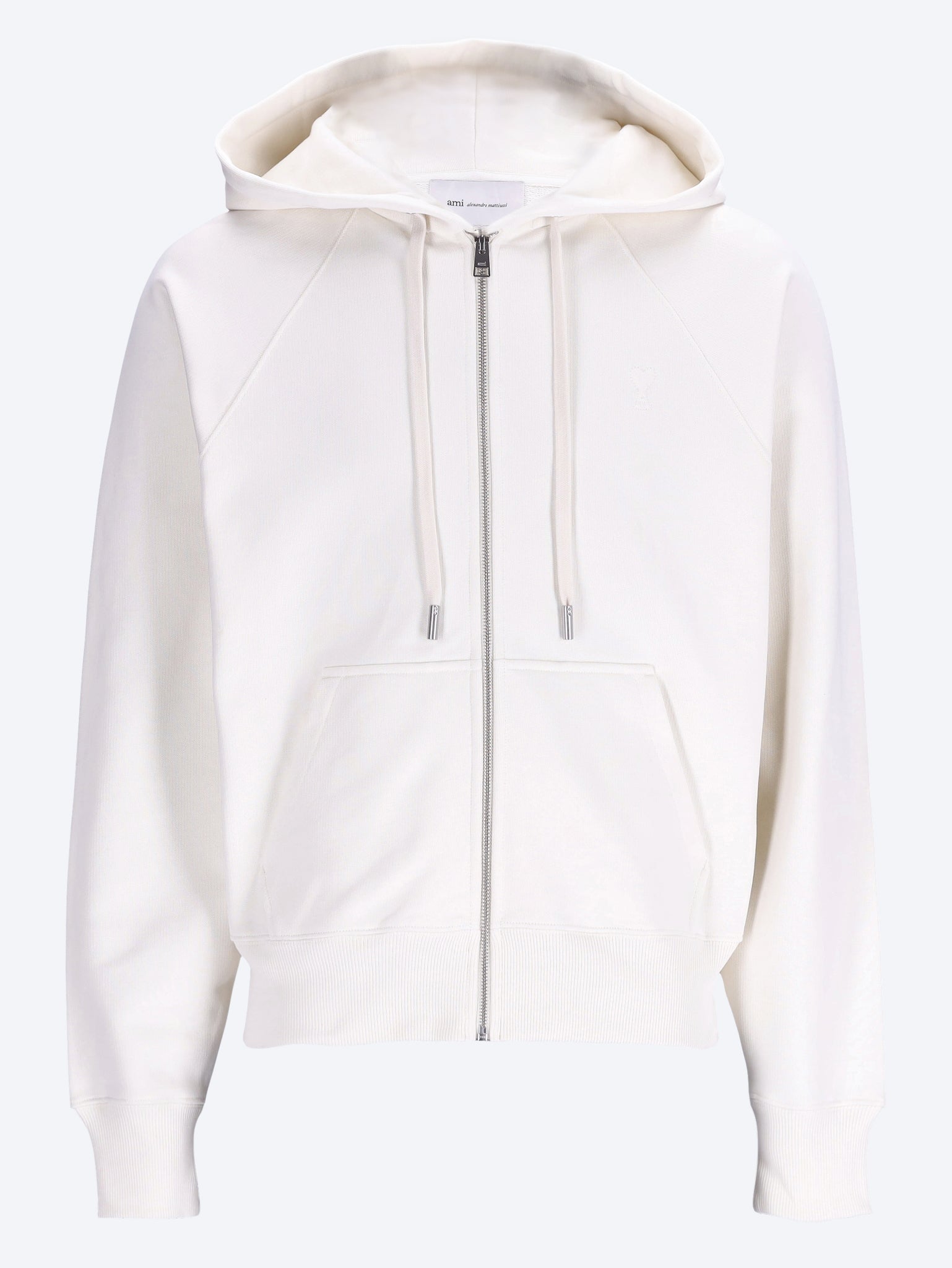 Sweat zippé avec ami de coeur embossé ton sur ton 1