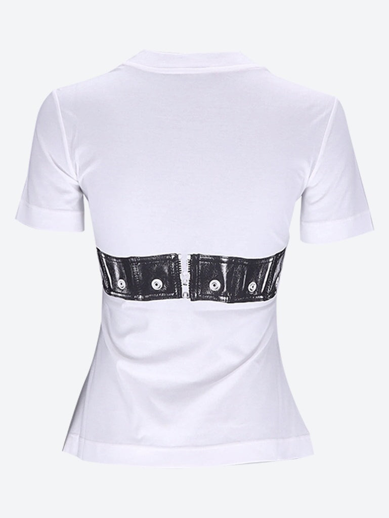 Bustier print short sleeve t-shirt 2